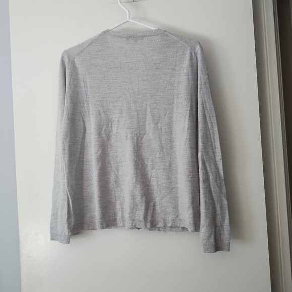 MARLOWE Grey Cashmere Blend Cardigan L - Picture 4 of 5